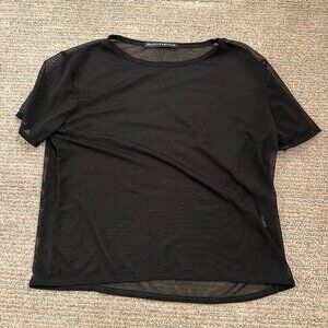 Brandy Melville Mesh Cropped Shirt